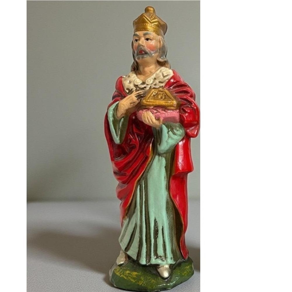Vintage Nativity Wise Man Magi Chalkware Figurine Made in Japan 9" Tall‎